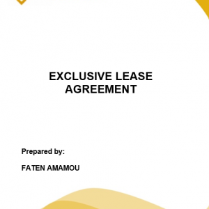 EXCLUSIVE LEASE AGREEMENT