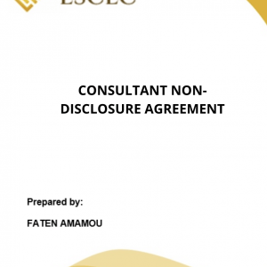 CONSULTANT NON-DISCLOSURE AGREEMENT