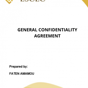 GENERAL CONFIDENTIALITY AGREEMENT