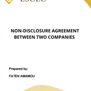 NON-DISCLOSURE AGREEMENT BETWEEN TWO COMPANIES